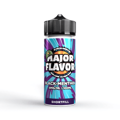 Black Menthol 100ml Shortfill E-Liquids by Major Flavor