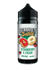 Strawberry and Cream 100ml Shortfill E-Liquid by Seriously Donuts