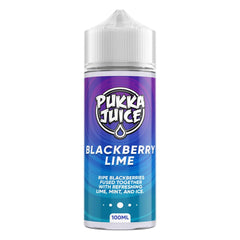 Blackberry Lime 100ml Shortfill E-Liquid by Pukka Juice