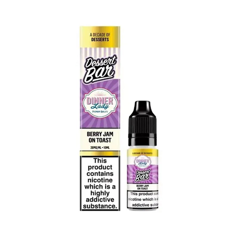 Berry Jam On Toast Nic Salt E-Liquid by Dinner Lady Dessert Bar Salts