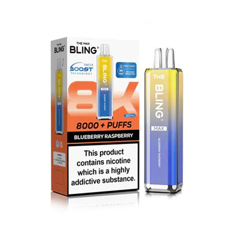The Bling Max 8000 Prefilled Pod Kit - Blueberry Raspberry