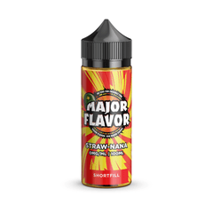 Straw Nana 100ml Shortfill E-Liquid by Major Flavor