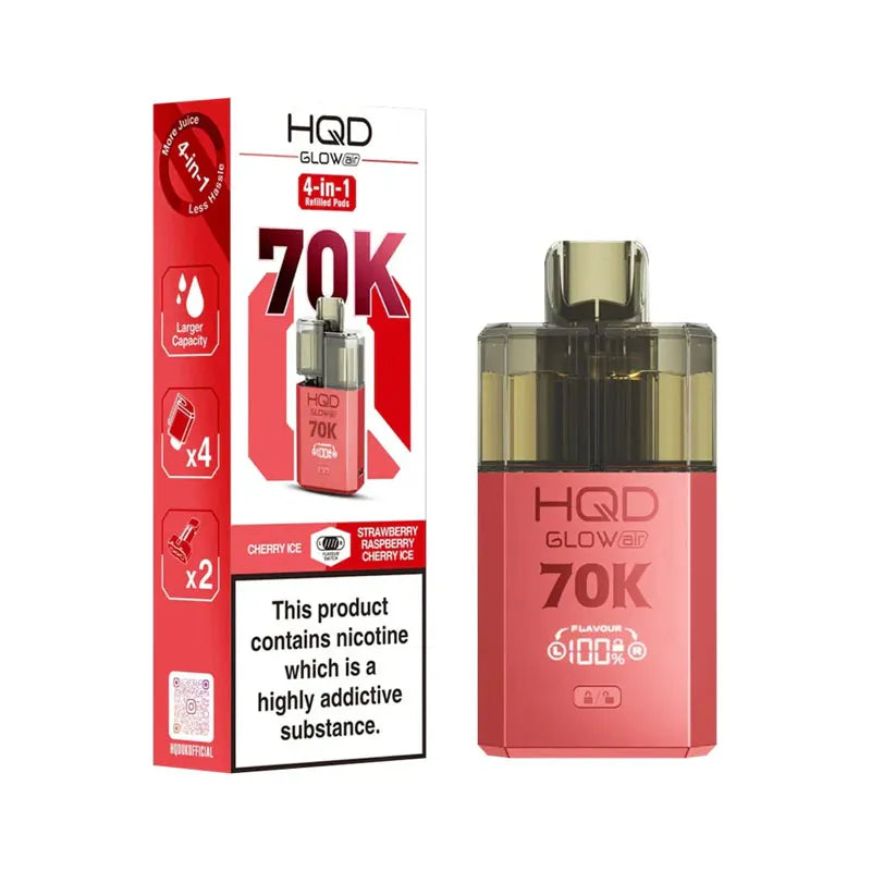 HQD Glow Air 70K Prefilled Pod Kit - Cherry Ice