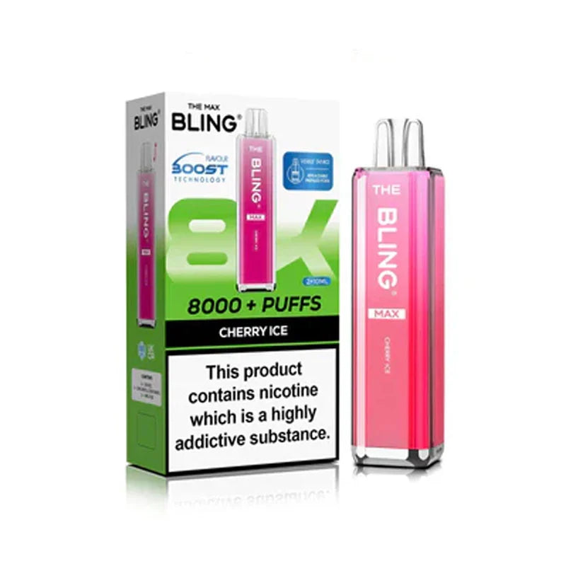 The Bling Max 8000 Prefilled Pod Kit - Cherry Ice