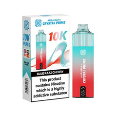 Crystal Prime Aura Bar 10K Prefilled Pod Kit - Blue Razz Cherry