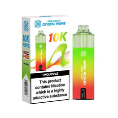 Crystal Prime Aura Bar 10K Prefilled Pod Kit - Two Apple