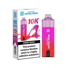 Crystal Prime Aura Bar 10K Prefilled Pod Kit - Cherry Berry