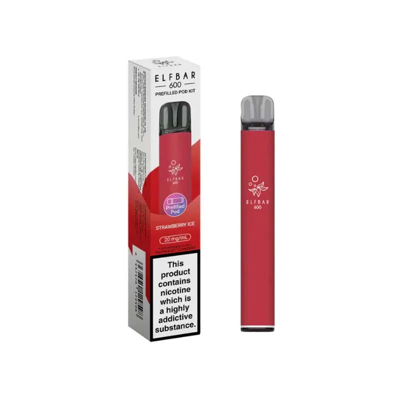 Elf Bar 600 Prefilled Pod Vape Kit - Strawberry Ice