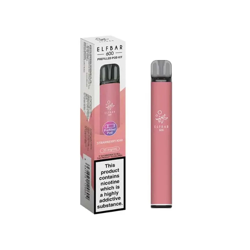 Elf Bar 600 Prefilled Pod Vape Kit - Strawberry Kiwi