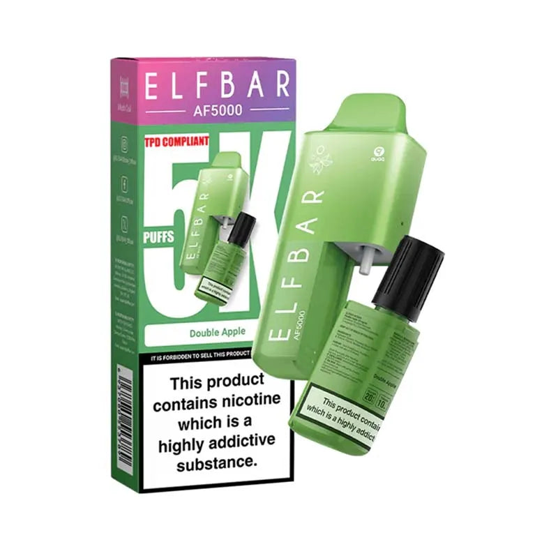 elf bar af5000 prefilled pod vape kit - double-apple