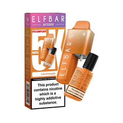 elf bar af5000 prefilled pod vape kit - lime-pineapple