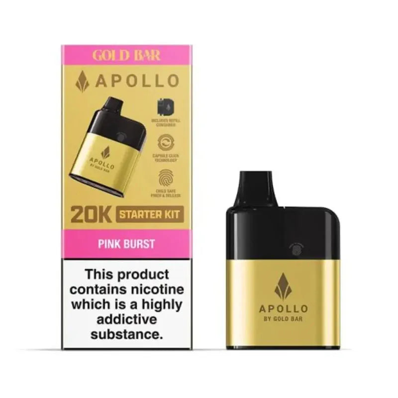 Gold Bar Apollo 20K Prefilled Pod Kit - Pink Burst