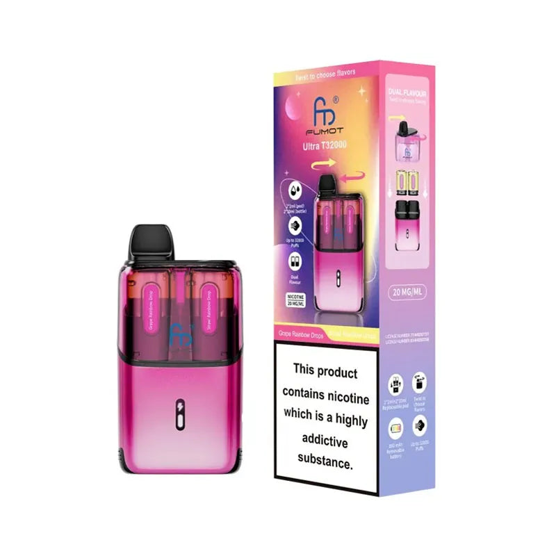 RandM Fumot Ultra T32000 Prefilled Pod Kit - Grape Rainbow Drops