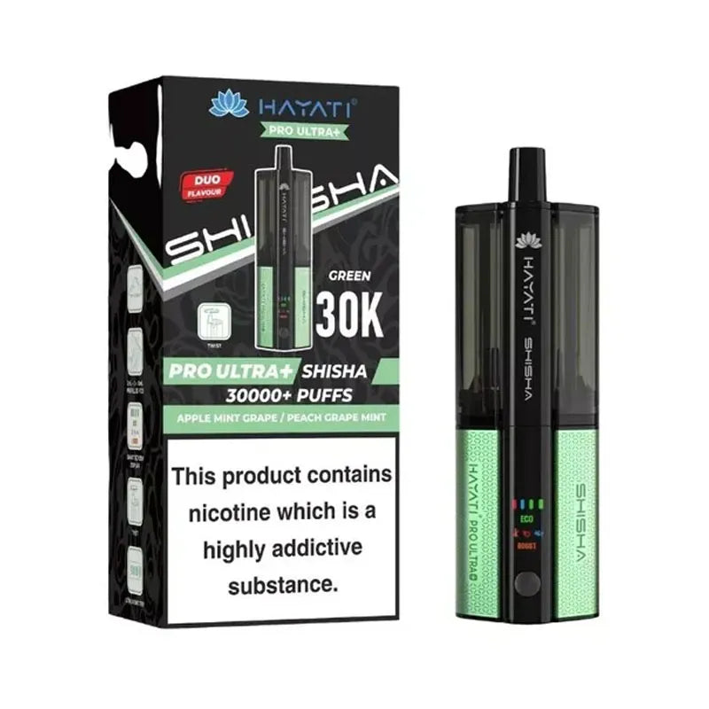 Hayati Pro Ultra Plus Shisha 30K Prefilled Pod Kit - Apple Mint Grape