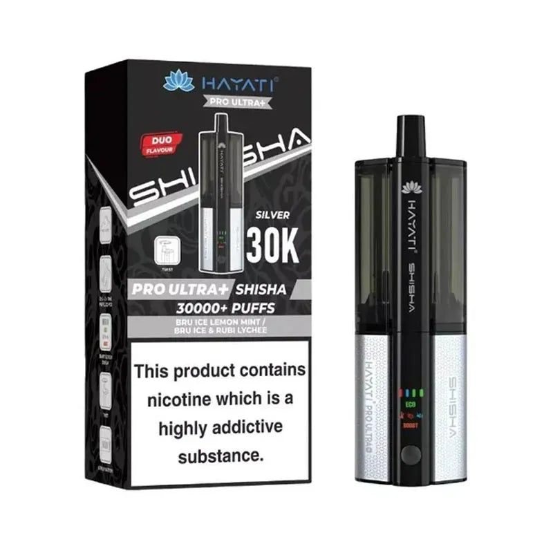 Hayati Pro Ultra Plus Shisha 30K Prefilled Pod Kit - Blue Ice Melon Mint