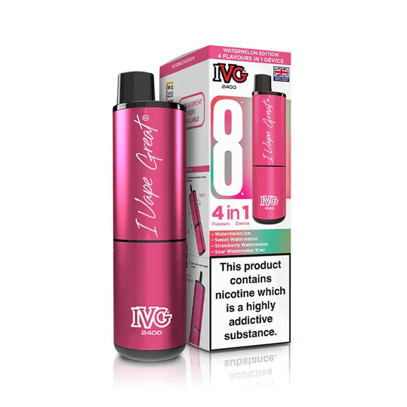 IVG 2400 4 in 1 Prefilled Pod Kit - Red Watermelon edition