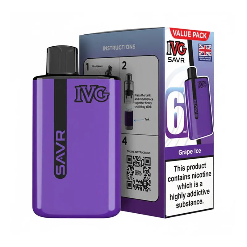 IVG SAVR 3000 Prefilled Pod Kit - Grape Ice