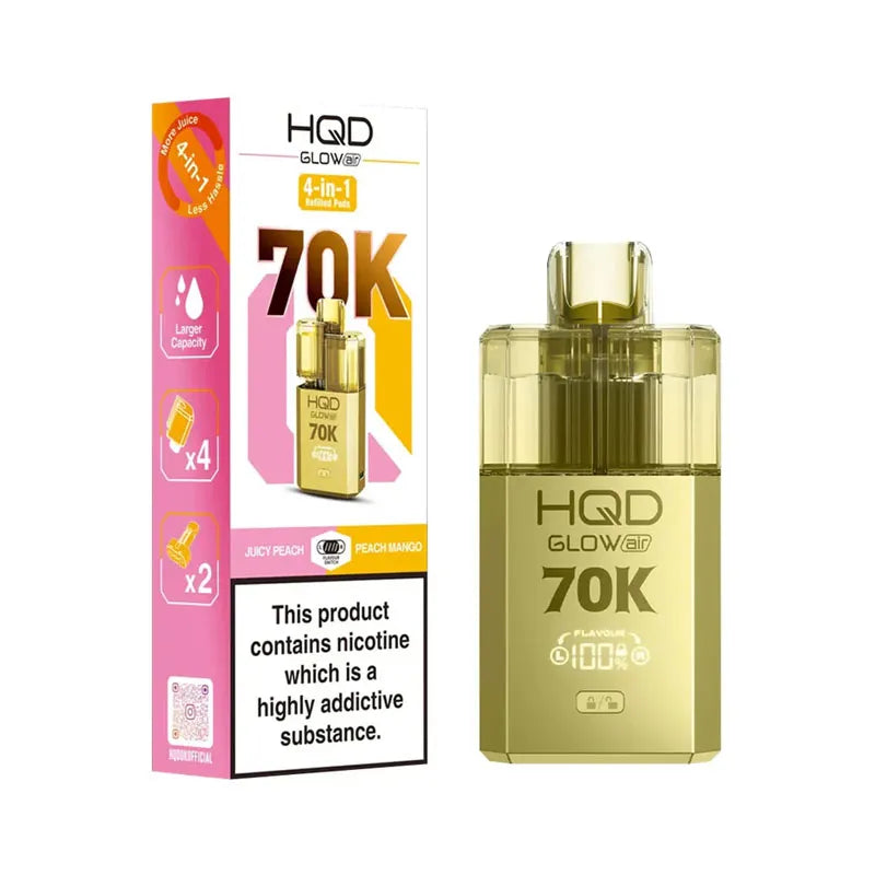 HQD Glow Air 70K Prefilled Pod Kit - Juicy Peach