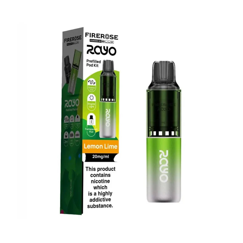 Firerose Rayo 600 Prefilled Pod Kit - Lemon Lime