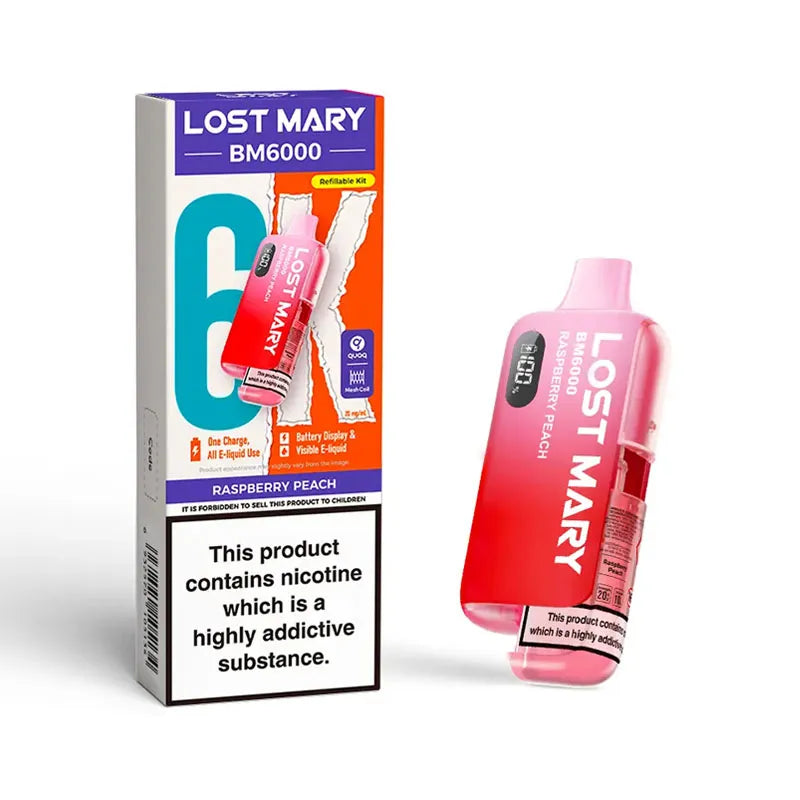 Lost Mary BM6000 Prefilled Pod Kit - Raspberry Peach