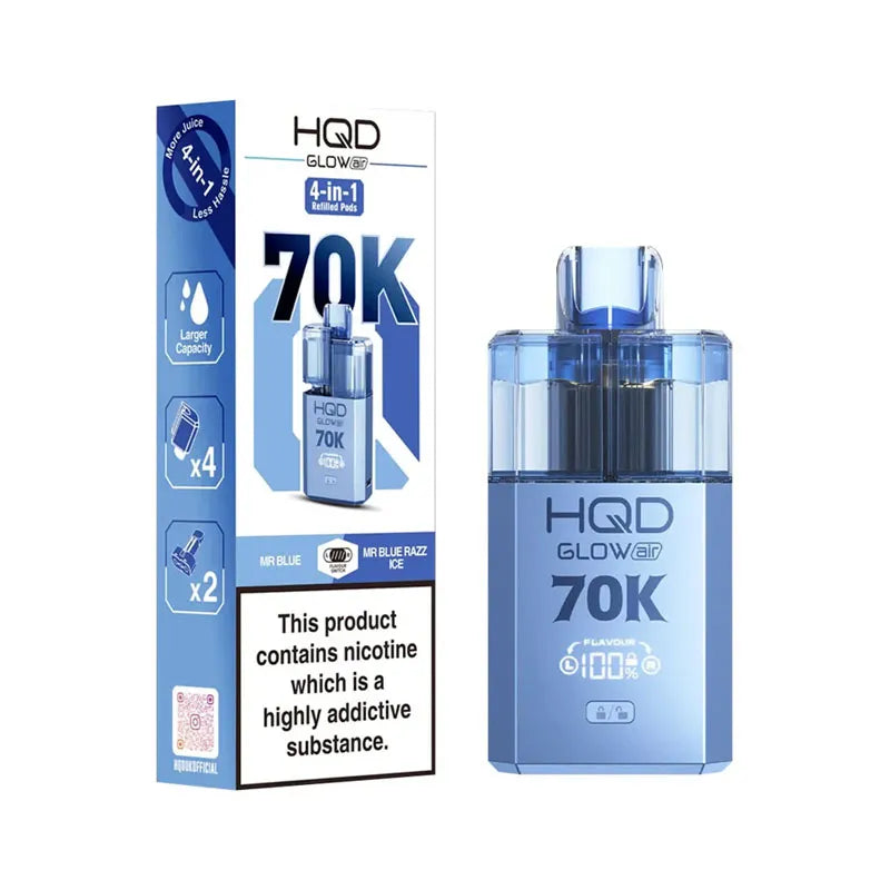 HQD Glow Air 70K Prefilled Pod Kit - Mr Blue