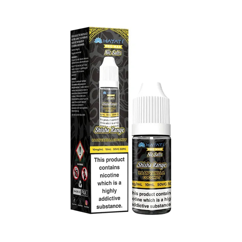 Paan Vanilla Coconut Nic Salt E-Liquid by Hayati Shisha Range