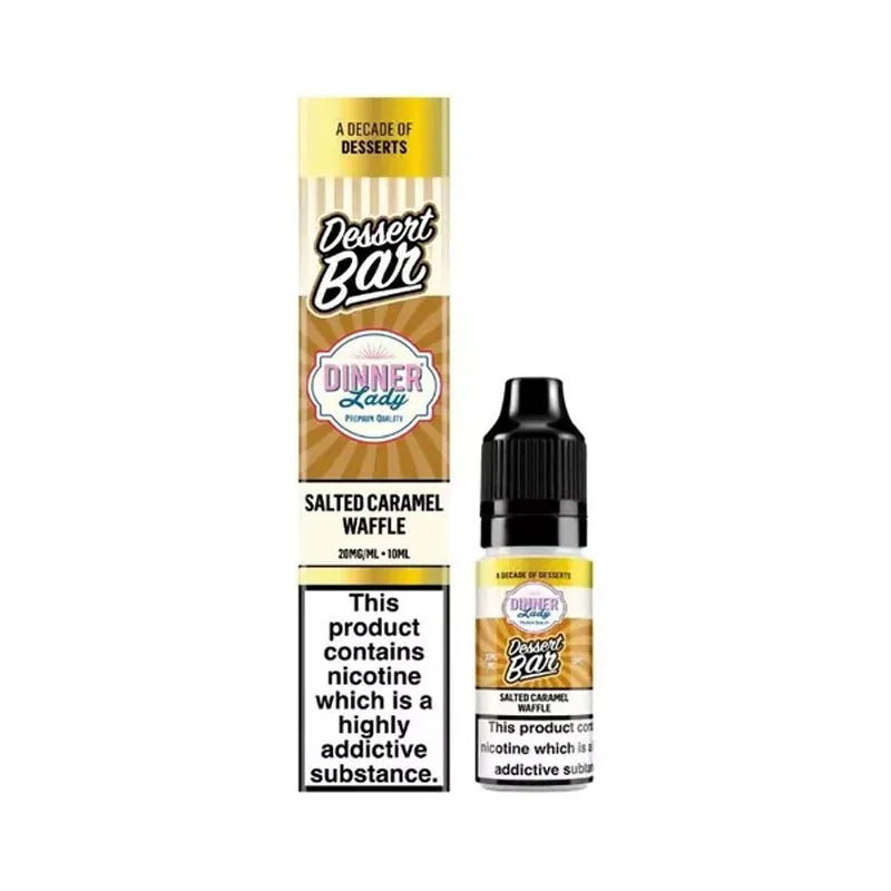 Salted Caramel Waffle Nic Salt E-Liquid by Dinner Lady Dessert Bar Salts
