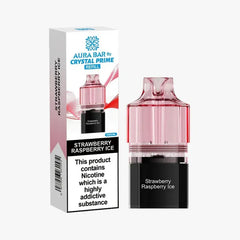 Strawberry Raspberry Ice Crystal Prime Aura Bar 10K Prefilled Pod