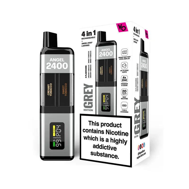 Vapes Bars Angel 2400 Prefilled Pod Kit - Grey Edition