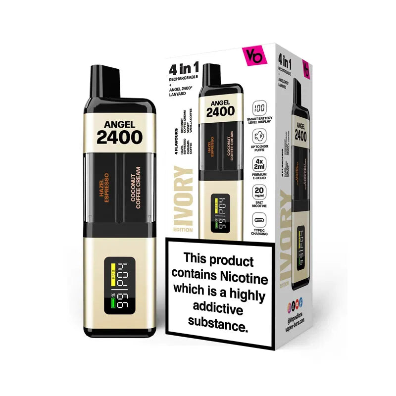 Vapes Bars Angel 2400 Prefilled Pod Kit - Ivory Edition