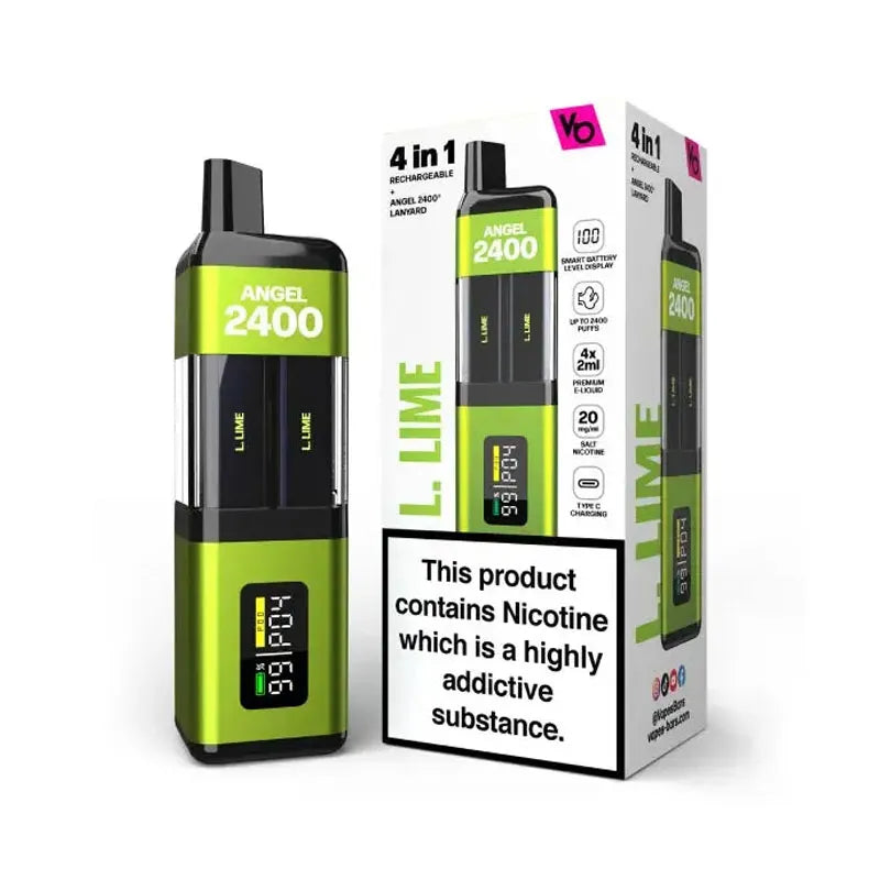 Vapes Bars Angel 2400 Prefilled Pod Kit - L Lime