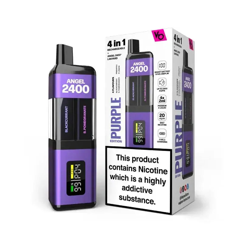 Vapes Bars Angel 2400 Prefilled Pod Kit - Purple Edition
