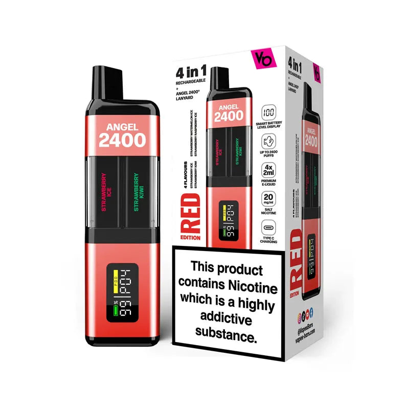 Vapes Bars Angel 2400 Prefilled Pod Kit - Red Edition