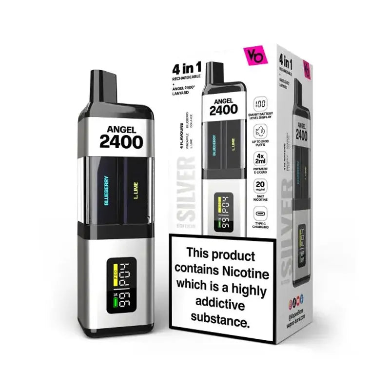 Vapes Bars Angel 2400 Prefilled Pod Kit - Silver Edition