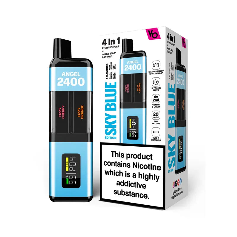 Vapes Bars Angel 2400 Prefilled Pod Kit - Sky Blue