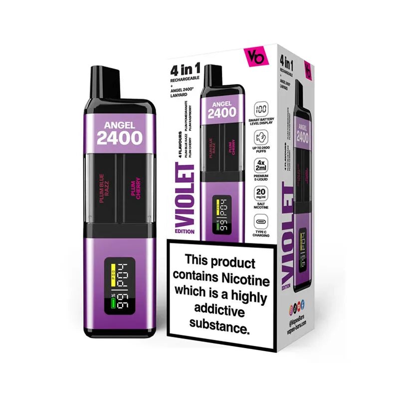 Vapes Bars Angel 2400 Prefilled Pod Kit - Violet Edition
