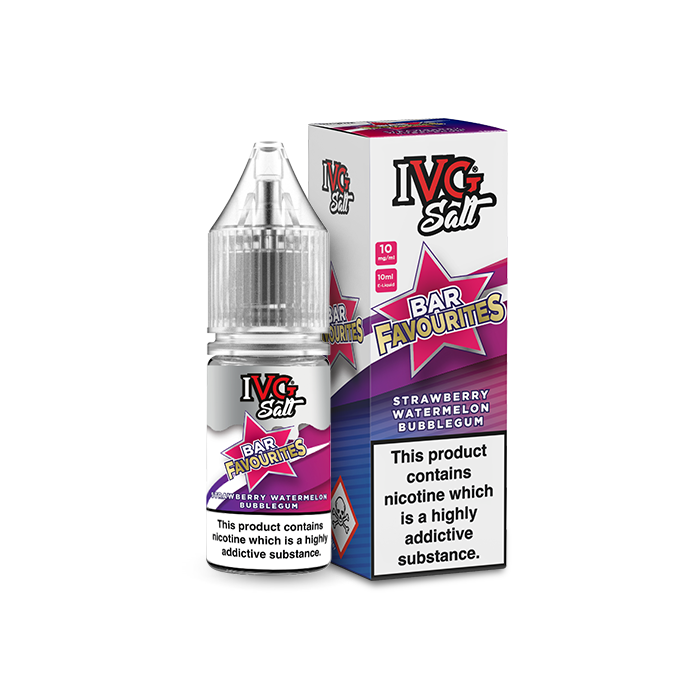 Strawberry Watermelon Bubblegum Nic Salt E-Liquid by IVG Bar Favourites