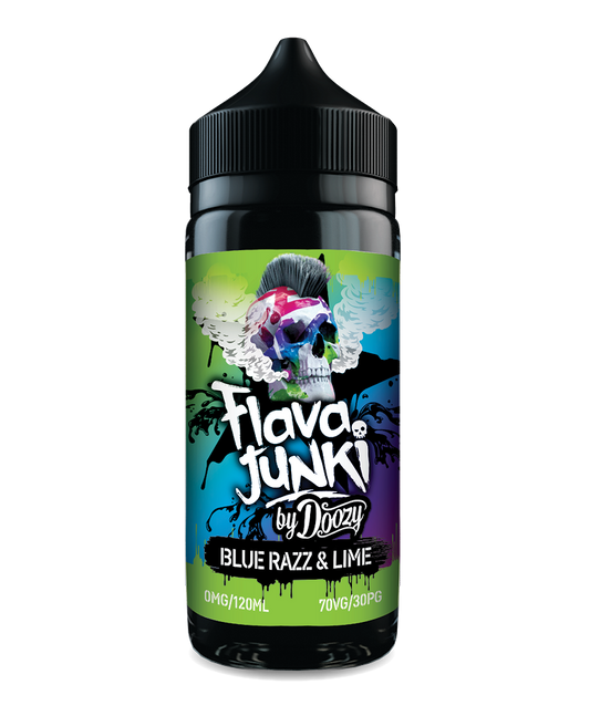 Blue Razz & Lime 100ml Shortfill E-Liquid by Flava Junki