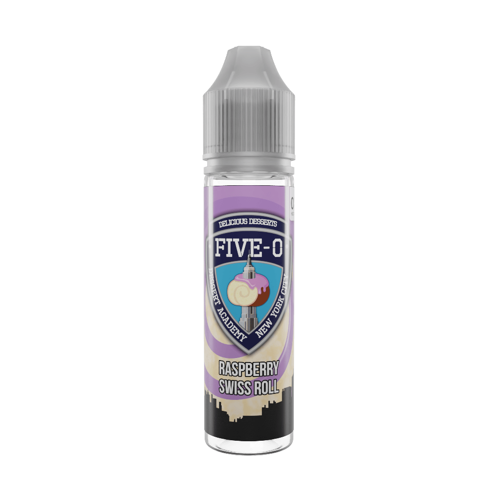 Raspberry Swiss Roll 50ml Shortfill E-Liquid by Five-O