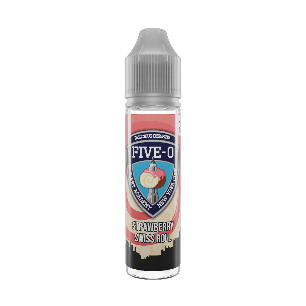 Strawberry Swiss Roll 50ml Shortfill E-Liquid by Five-O