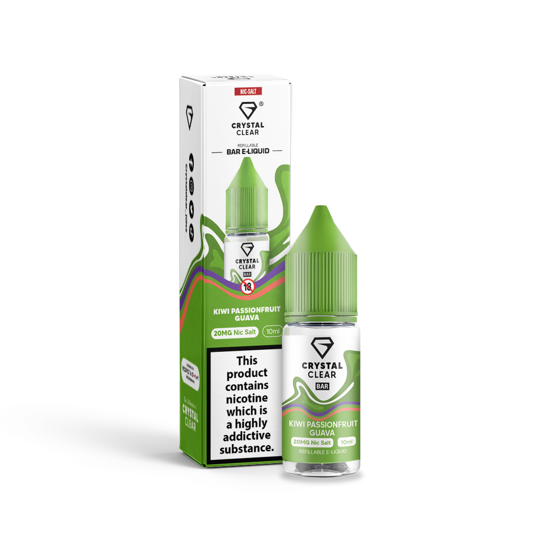 Kiwi Passionfruit Guava Nic Salt E-Liquid by Crystal Clear Bar