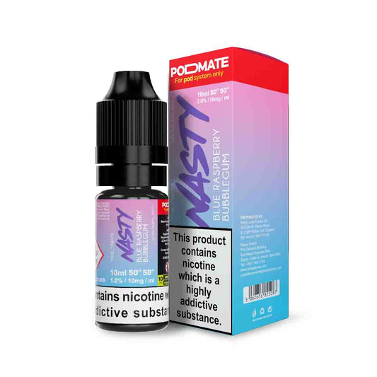 Blue Raspberry Bubblegum Nic Salt 10ml E-Liquid by Nasty Salt