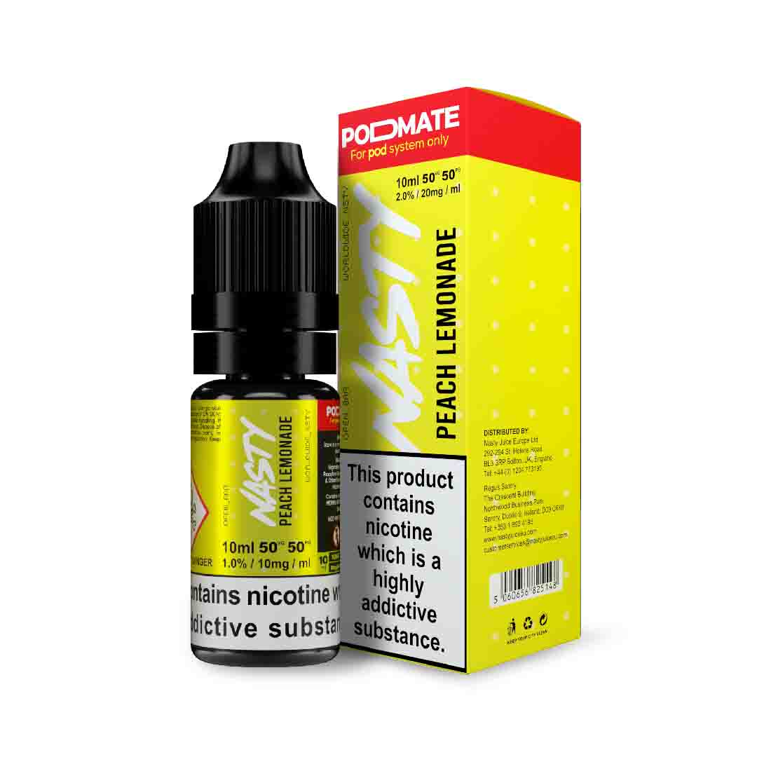 Peach lemonade Nic Salt 10ml E-Liquid by Nasty Salt