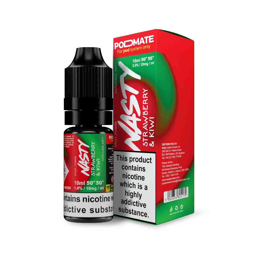 Strawberry Kiwi Nic Salt E-Liquid by Nasty Salt