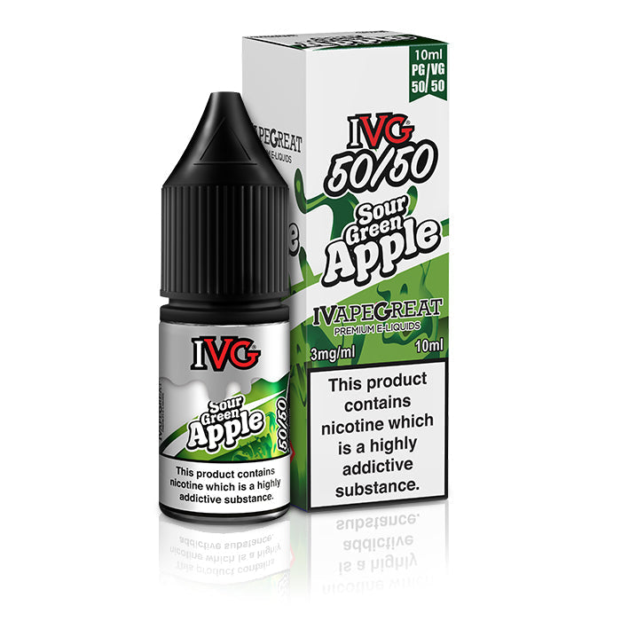 Sour Green Apple 10ml E-Liquid by IVG 50/50