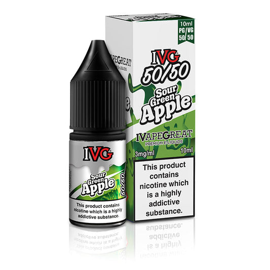 Sour Green Apple 10ml E-Liquid by IVG 50/50