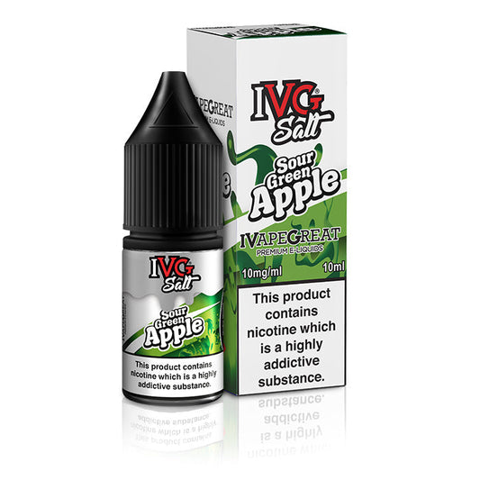 Sour Green Apple Nic Salt 10ml E-Liquid by IVG