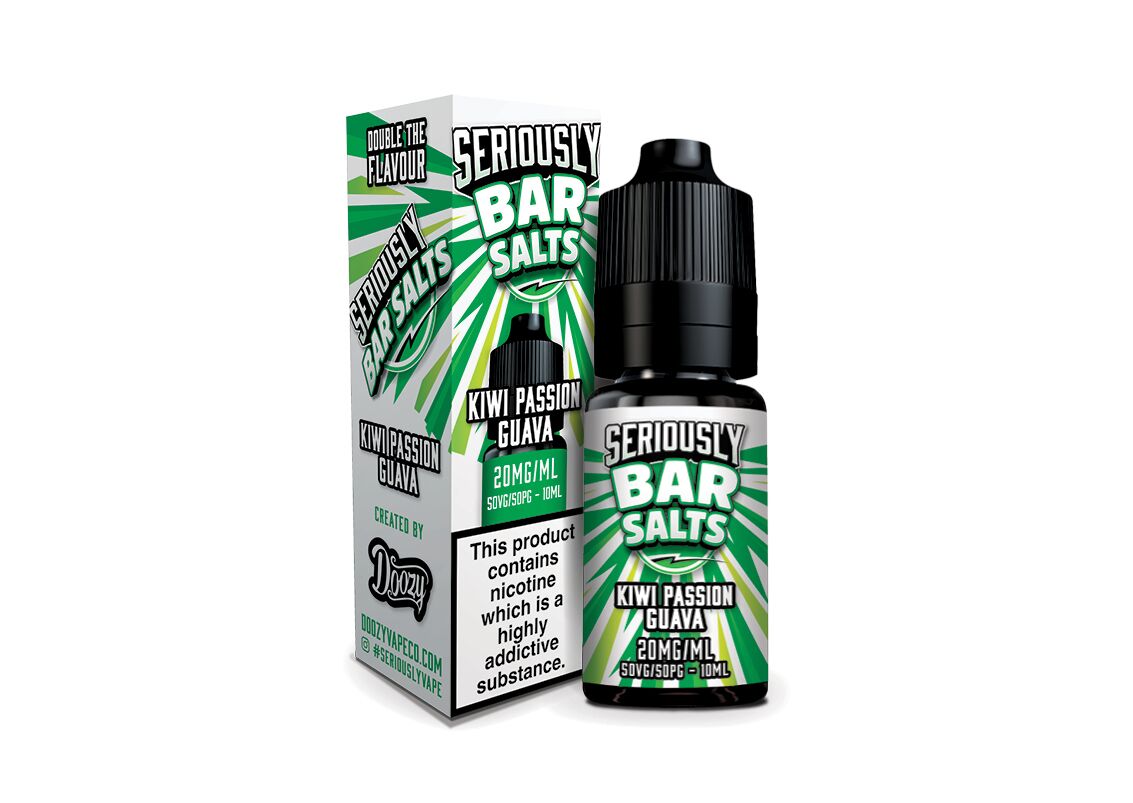 Kiwi Passion Guava Nic Salt E-liquid by Seriously Bar Salts