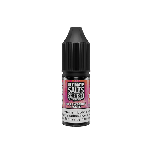 Strawberry Laces 10ml Nic Salt E-Liquid by Ultimate Sherbet