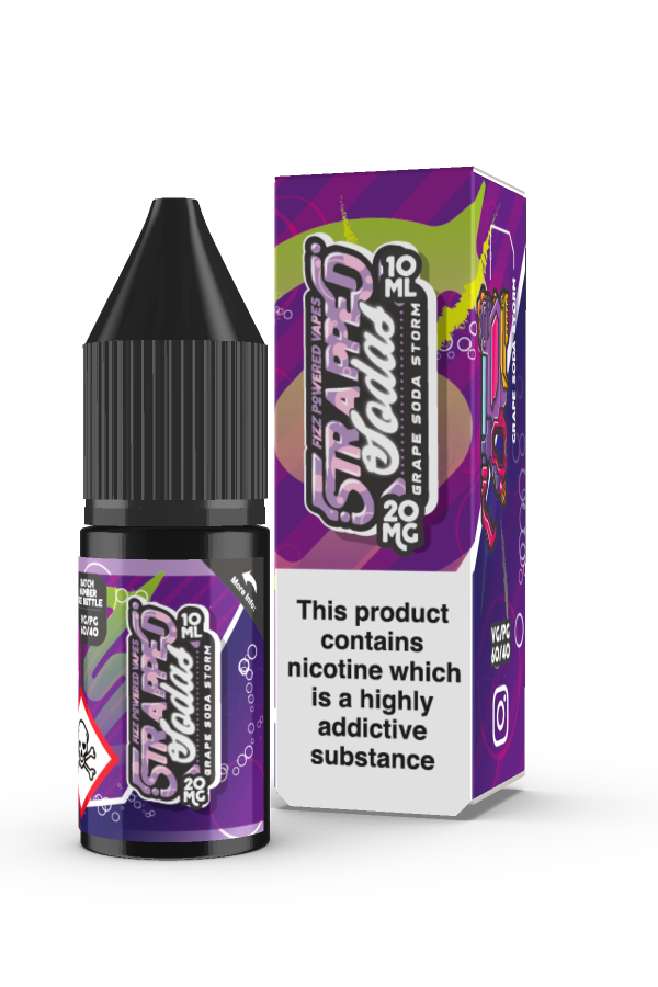 Grape Soda Storm 10ml Nic Salt E-Liquid by Strapped